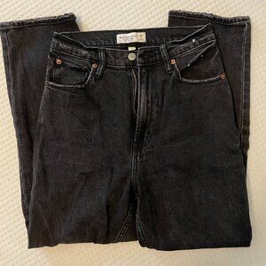 Abercrombie & Fitch Curve Love The Ankle Straight Ultra High Rise in size 26